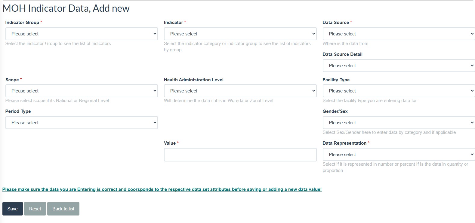 Adding New Indicator Data