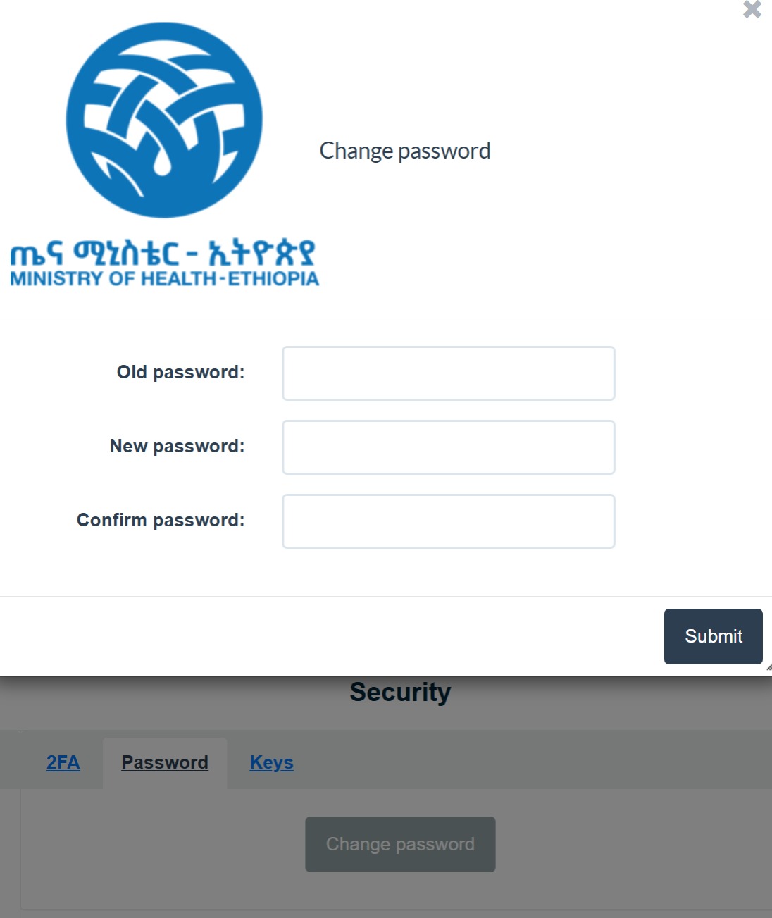 Changing Password