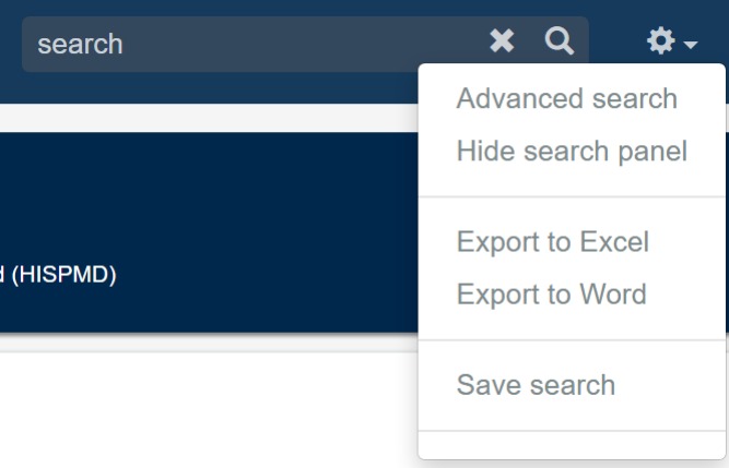 Data Export and Advanced Search
